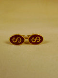 18/1149 brand new benson and clegg 'dollar' classic enamel t-bar cufflinks rrp £70 (742t)