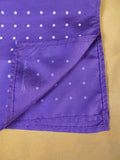 24/0116 immaculate turnbull & asser purple cream polka dot 100% silk pocket square
