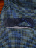 22/1099 vintage 1998 anderson & sheppard savile row bespoke blue / green houndstooth cashmere sports jacket blazer 44 long