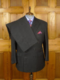 23/0212 welsh & jefferies 2005 savile row bespoke grey worsted flannel d/b suit 44 short