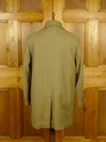 23/0304 vintage invertere windowpane check heavyweight twill raglan field coat w/ wool lining 42