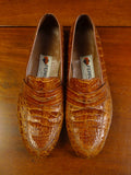 23/0565 vintage italian tan brown aligator leather shoe uk 6