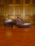 23/0564 vintage italian brown crocodile leather shoe uk 6