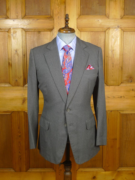 Costume 2 Pièces Laine Gris Rayé Henry Poole Savile Row – Taille M (42) UK