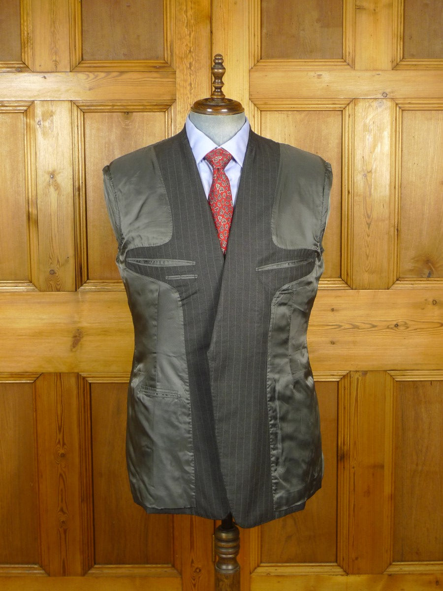 23/0911 vintage 1998 timothy everest bespoke canvassed grey worsted bespoke wool suit 44 regular
