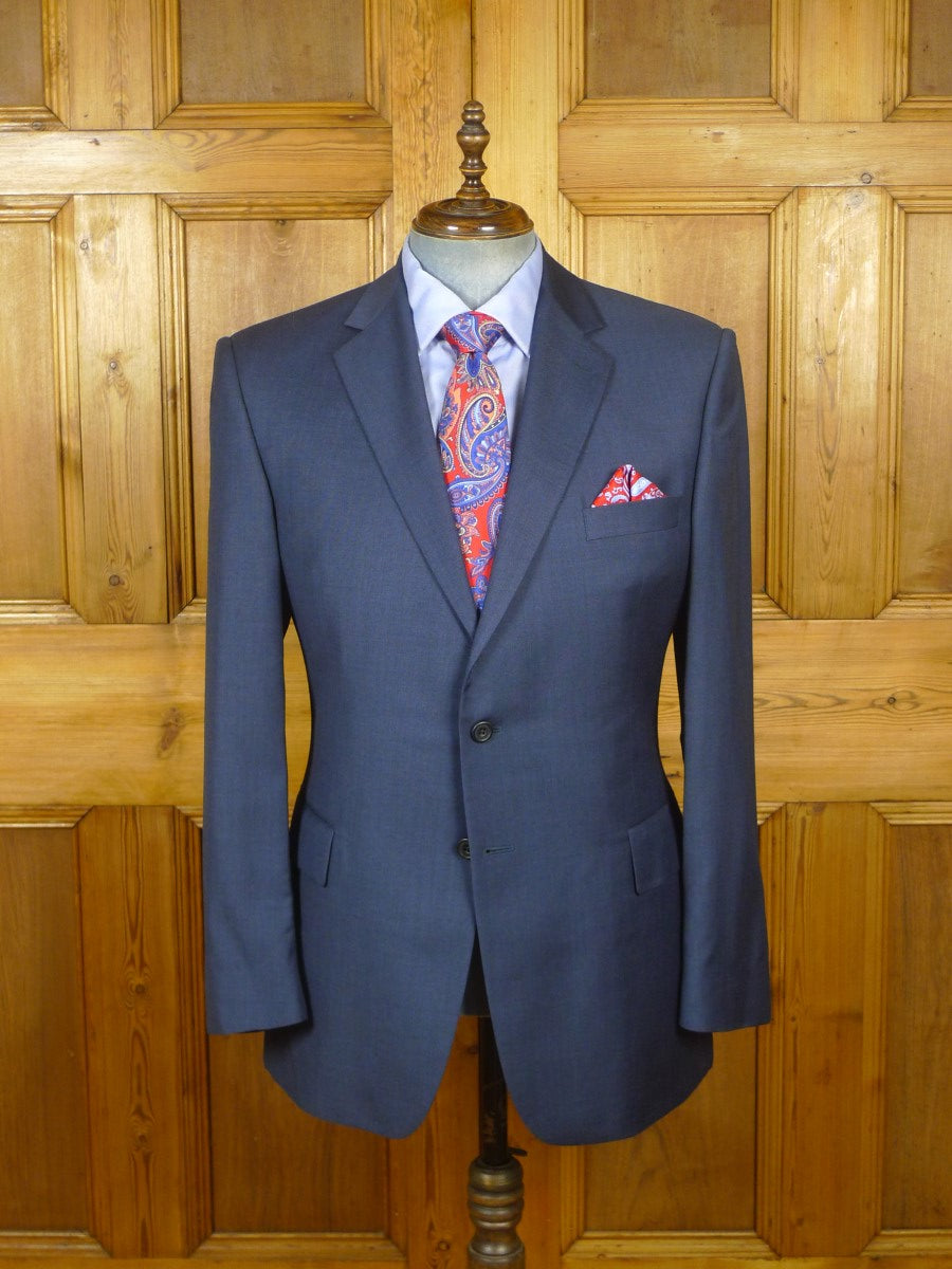 24/0168 immaculate ede & ravenscroft blue fine worsted wool suit 43 regular