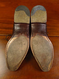 23/0657 bally brown italian leather oxford shoe uk 7.5 f