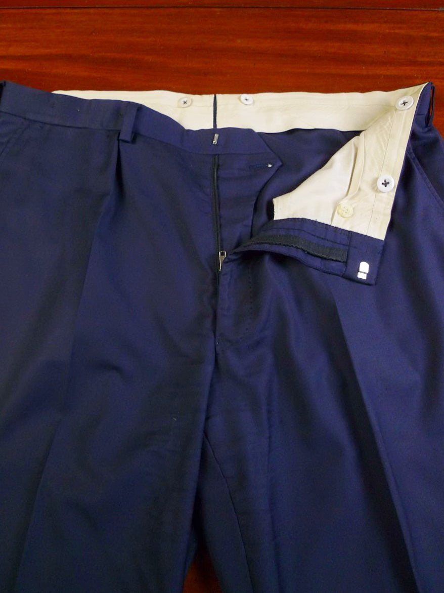 24/0165 vintage huntsman & sons savile row blue d/b fine worsted suit 43 regular