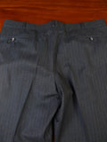 23/0737 doug hayward 2002 savile row bespoke grey pin-stripe worsted suit 41 short to regular.
