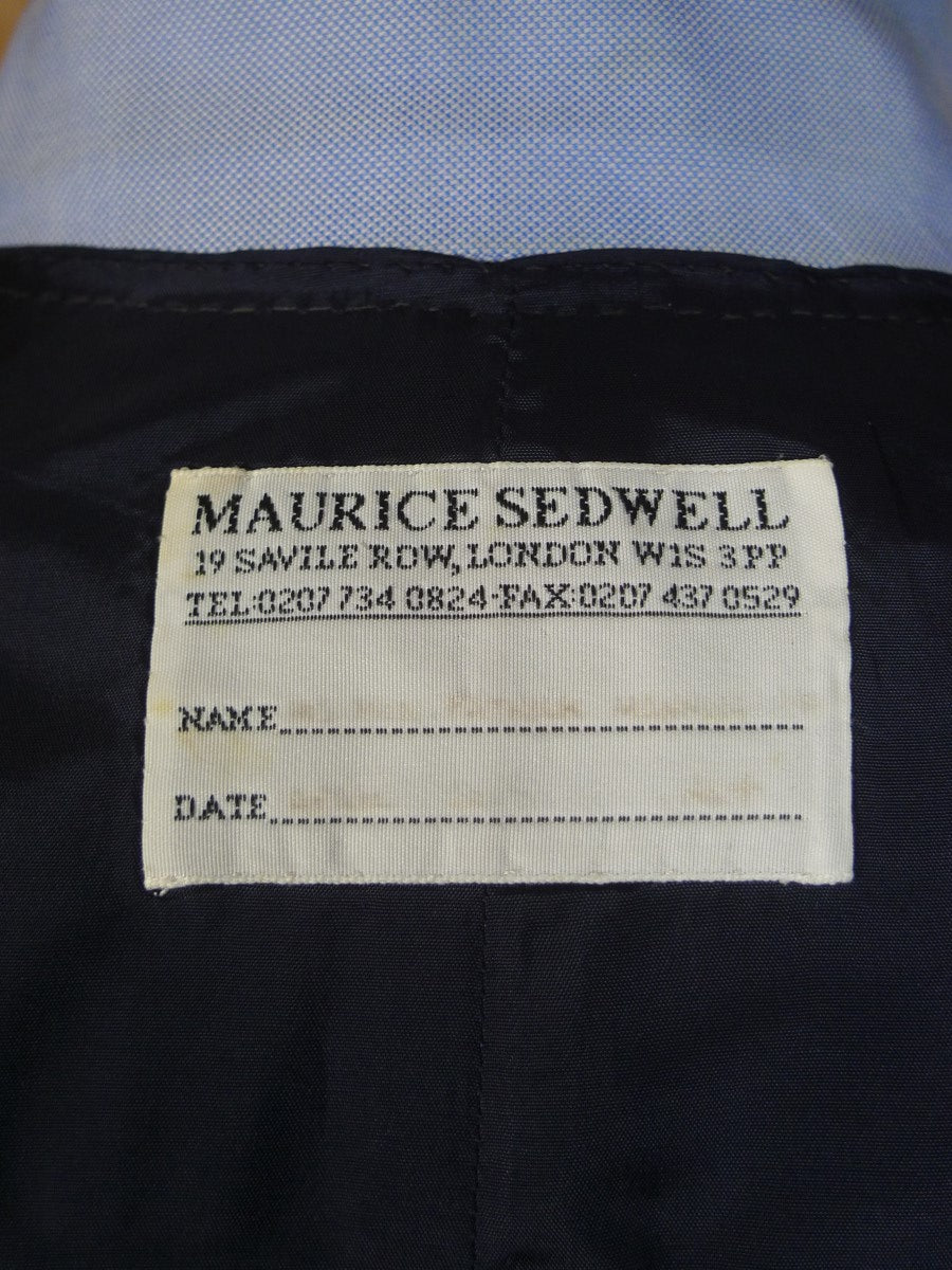 23/0727 immaculate 2009 maurice sedwell savile row bespoke dark navy blue superfine wool waistcoat 40-41 regular to long