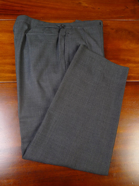 23/0770 vintage 1990 anderson & sheppard savile row bespoke grey birds-eye weave worsted trouser 37