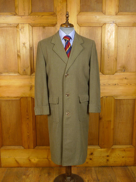23/0771 remarkable genuine 1940s 1950s vintage west of england wool raincoat overcoat 38-39