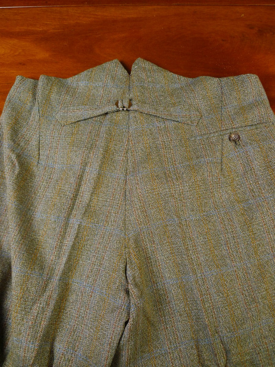 23/0865 heavyweight vintage norton & sons savile row bespoke green thornproof twist tweed 3-piece shooting suit 42 regular