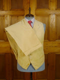 23/0854 near immaculate henry rose savile row bespoke tan beige corduroy waistcoat & trouser 40 short to regular