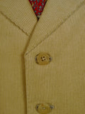 23/0854 near immaculate henry rose savile row bespoke tan beige corduroy waistcoat & trouser 40 short to regular