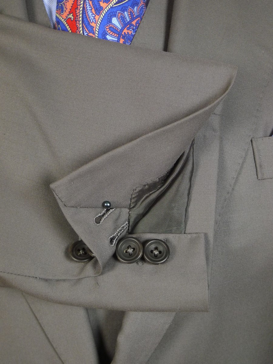 23/0850 henry rose 2014 savile row bespoke superfine 180s luxury wool taupe 3 piece suit 40 short to regular