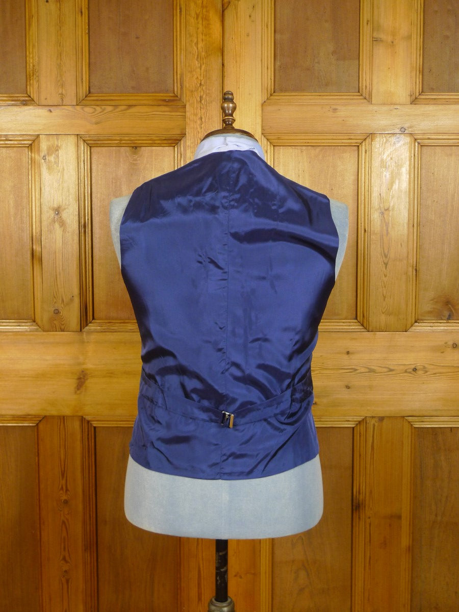 23/0849 henry rose 2009 savile row bespoke superfine wool blue d/b 3 piece suit 41 short to regular