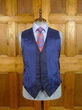 23/0849 henry rose 2009 savile row bespoke superfine wool blue d/b 3 piece suit 41 short to regular