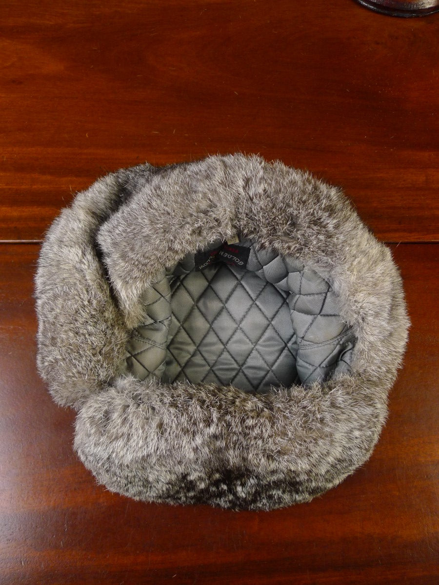 23/0901 immaculate vintage grey rabbit fur hat 56 cms