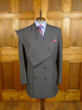 26/1062 immaculate 1996 huntsman savile row bespoke grey worsted d/b suit 43 extra long