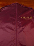 23/0930 immaculate huntsman savile row burgundy woven plastic suit bag carrier