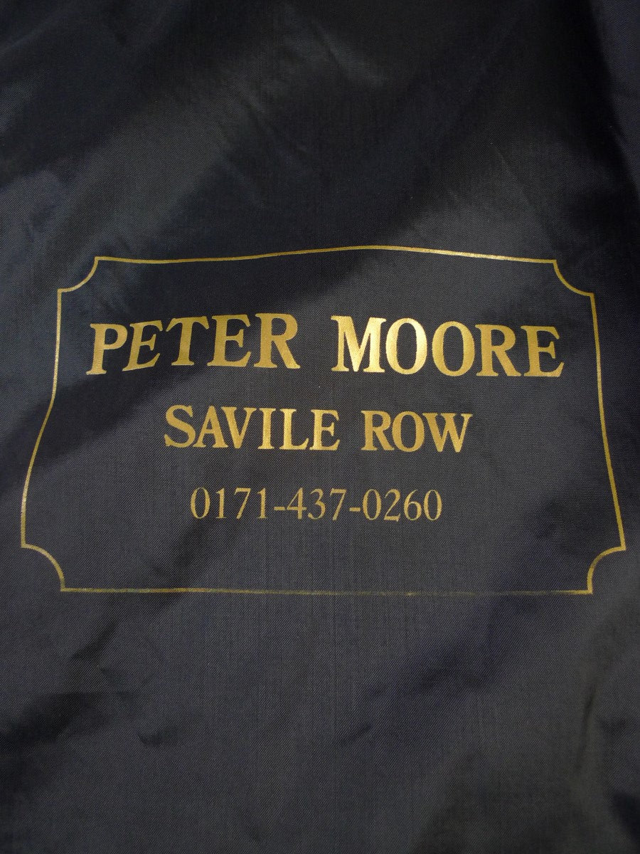 23/0934 vintage savile row black woven plastic suit bag carrier