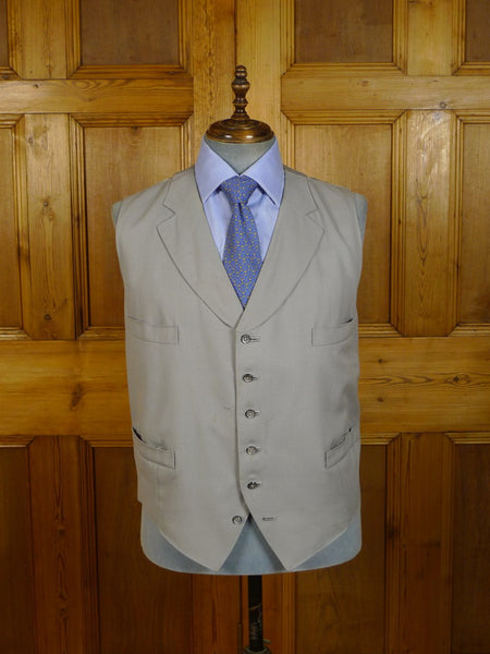 23/0914 vintage 1999 ede & ravenscroft bespoke dove grey morning waistcoat 48-49 long