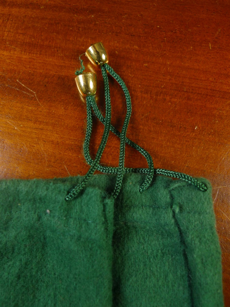 23/0925 vintage crockett & jones green felt shoe bags