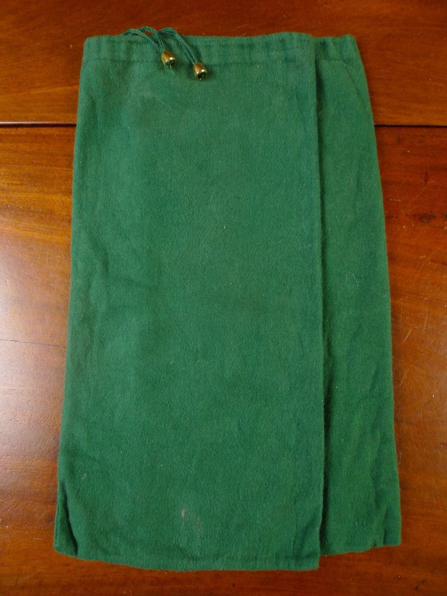 23/0925 vintage crockett & jones green felt shoe bags