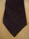 24/0038 IMMACULATE dege black crimson paisley pattern silk TIE