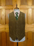 24/0048 immaculate henry rose savile row bespoke brown corduroy waistcoat & trouser 41-42 short to regular