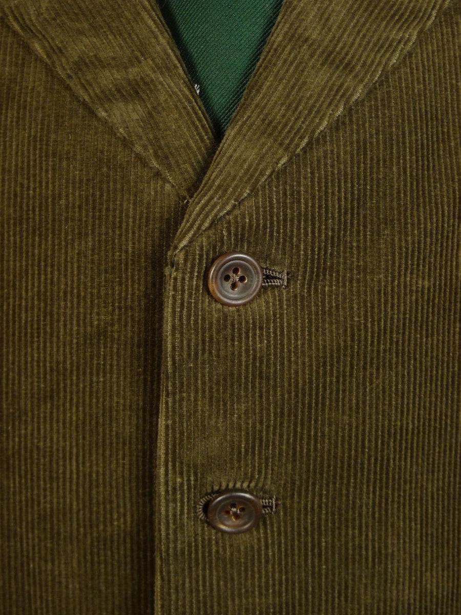 24/0048 immaculate henry rose savile row bespoke brown corduroy waistcoat & trouser 41-42 short to regular