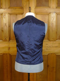 24/0045 immaculate henry rose savile row bespoke blue cotton twill waistcoat & trouser 41-42 short to regular