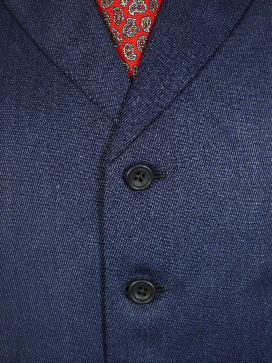 24/0045 immaculate henry rose savile row bespoke blue cotton twill waistcoat & trouser 41-42 short to regular