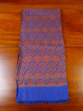 24/0134 immaculate tootal crimson blue bronze rayon SCARF