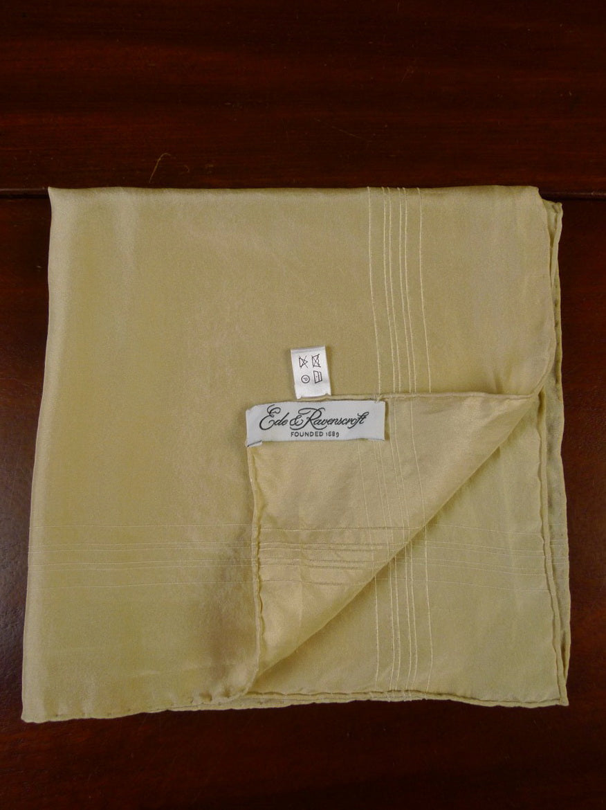 24/0117 immaculate ede & revenscroft beige 100% silk pocket square