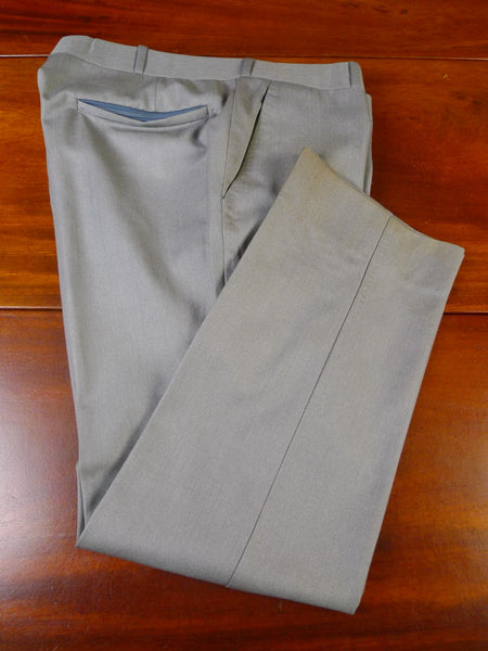 24/0079 vintage davies & son savile row bespoke heavyweight grey cavalry twill trouser 36