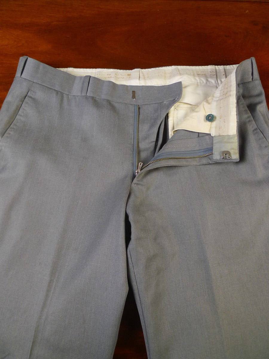 24/0079 vintage davies & son savile row bespoke heavyweight grey cavalry twill trouser 36
