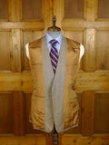 24/0075 vintage henry poole savile row bespoke pale brown prince of wales check worsted suit jacket blazer 39-40 regular to long