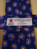 24/0106 immaculate turnbull & asser blue red paisley pattern 100% silk tie