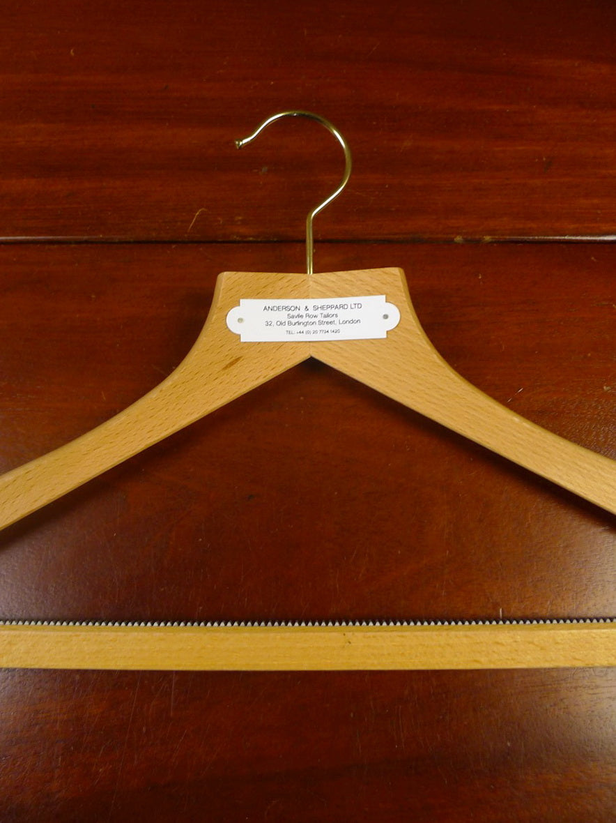 24/0143 anderson & sheppard savile row bespoke tailor wooden hanger