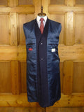 24/0139 harvie & hudson jermyn street pure cashmere navy blue fly-front overcoat 42 regular rrp £1200
