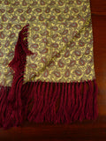 24/0152 IMMACULATE tootal gold red  paisley pattern rayon SCARF