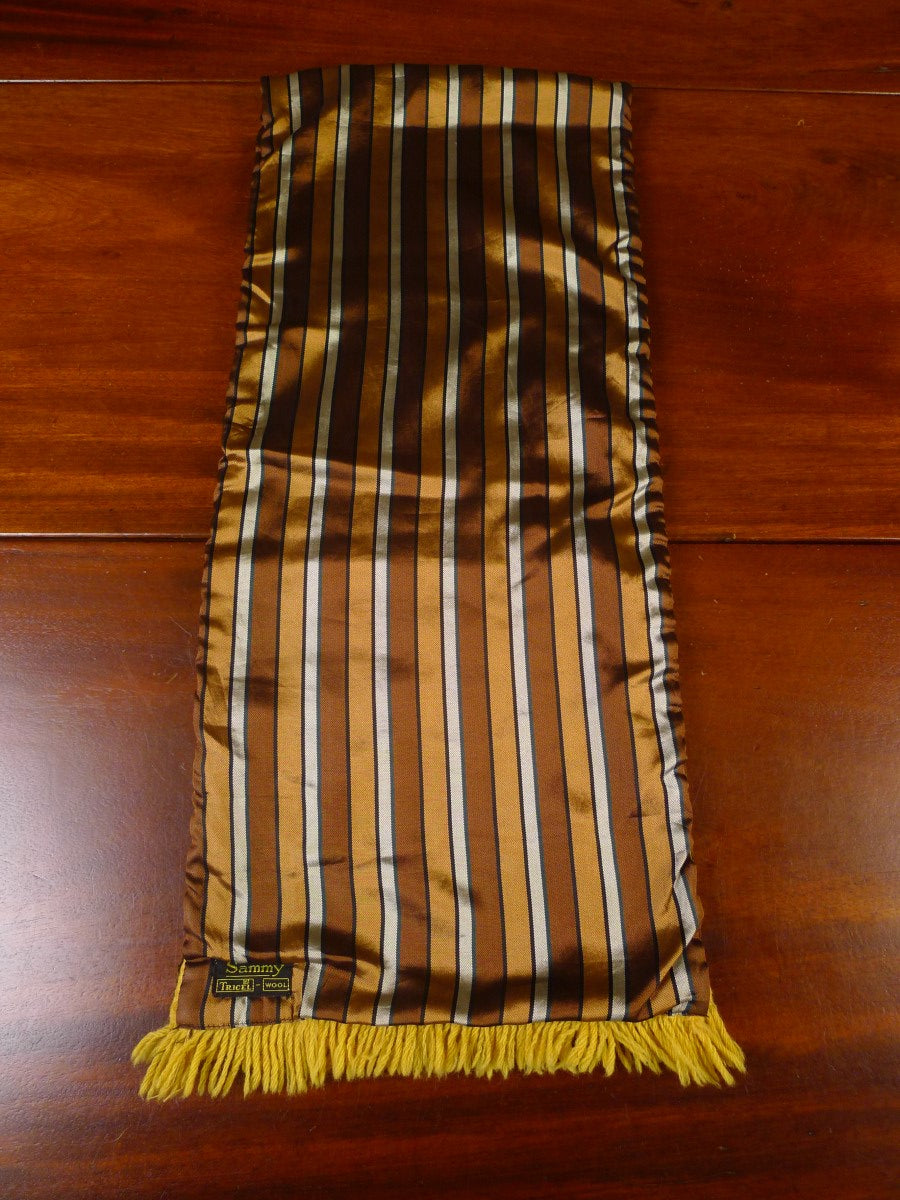 24/0149 IMMACULATE sammy brown / gold  tricel & wool SCARF