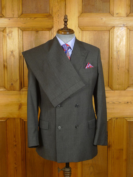 24/0199 vintage harvie & hudson jermyn st grey wool d/b suit 38 short to regular