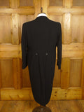 24/0156 vintage bespoke tailored black evening tailcoat tails 41 regular to long