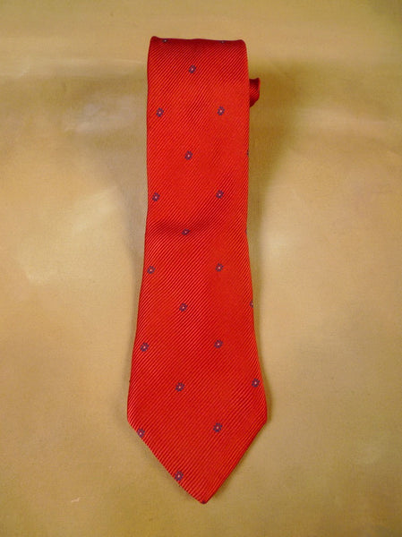 24/0175 immaculate handmade red floral design 100% silk tie