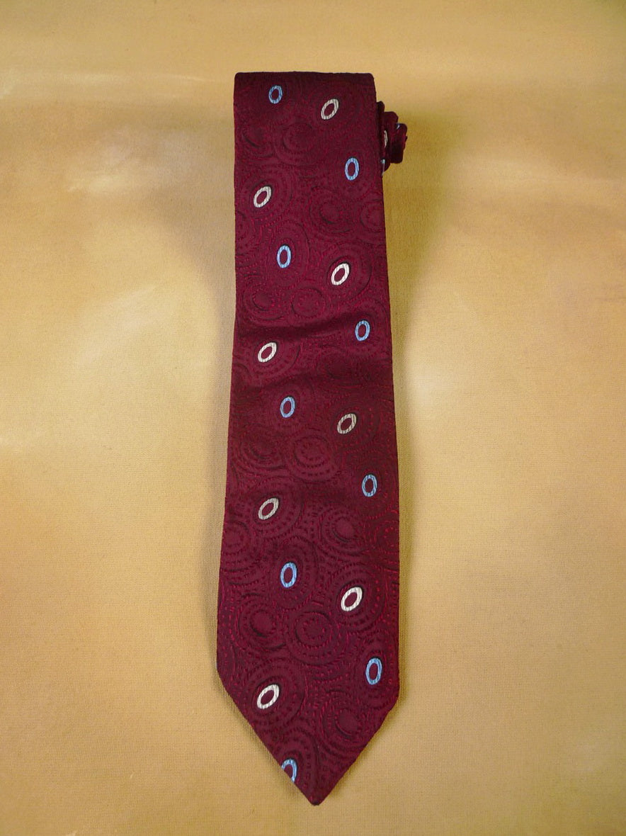 24/0177 immaculate vintage crimson teal 100% silk tie