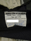 24/0163 vintage savile row bespoke heavyweight grey worsted twill high-rise trouser 38