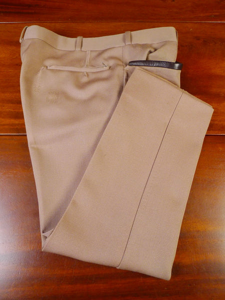 24/0186 vintage davies & son savile row bespoke fawn cavalry twill high-rise country trouser 36